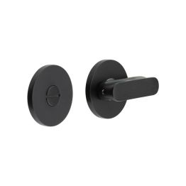 CR-803 Black Thumb Turn & Lock Round Rose - By Frelan Hardware - CR-803A7MB