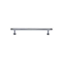 Heritage Brass Cabinet Pull Contour Design with 16mm Rose 96mm CTC Polished Chrome finish