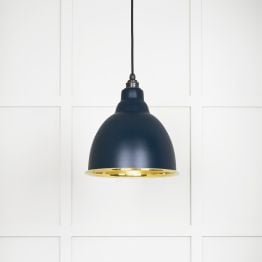 Smooth Brass Brindley Pendant in Dusk