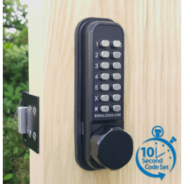 Borg BL2605 MG Pro ECP - Easicode Pro, Marine Grade Hex Knob Keypad, Inside Rim-Fixed Deadbolt, MG Pro (Black) Finish