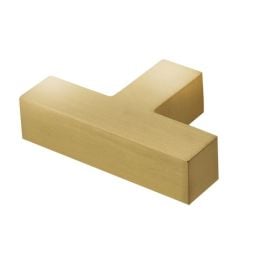 Trafalgar T Bar Square Cupboard Knobs Satin Brass - By Frelan Hardware - BUR202SB