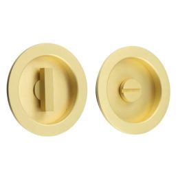 Burlington Circular Turn & Release Satin Brass - By Frelan Hardware - BUR216SB