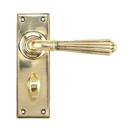 Aged Brass Hinton Lever Bathroom Set