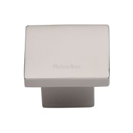 Heritage Brass Cabinet Knob Classic Square Design 40mm Polished Nickel finish