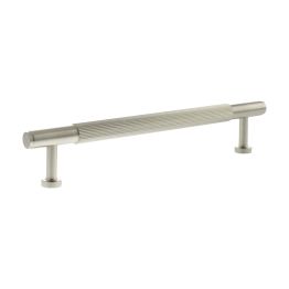 Millhouse Brass Battersea Linear T-Bar Cabinet Pull Handle 160mm - Satin Nickel