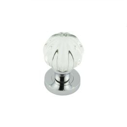 Polished Chrome Glass Pumpkin Mortice Knob - By Frelan Hardware - JH4202PC