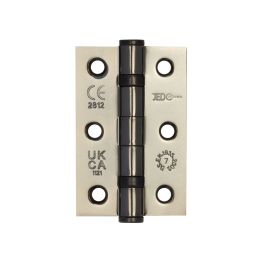 76x50x2mm BN Steel ball bearing hinge Grade 7 - By Frelan Hardware - J8502BN