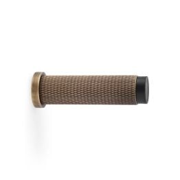 Alexander & Wilks - Brunel Knurled Door Stop - Antique Brass