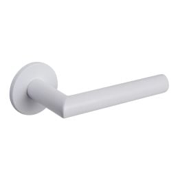 Tupai Exclusivo 5S Line Covela Lever Door Handle on 5mm Slimline Round Rose - White