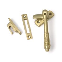 Satin Brass Locking Reeded Fastener