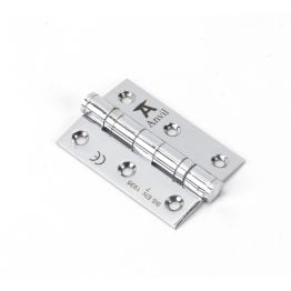 Polished Chrome 3" Ball Bearing Butt Hinge (pair) ss