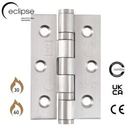 Eclipse 14852 - 76x51x2mm SSS Ball Bearing Hinge Grade 7 - (Pair) - Satin Stainless Steel