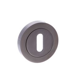 STATUS Key Escutcheons on Round Rose - Black Nickel