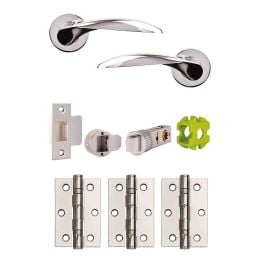 Jigtech Cresta Passage Door Pack Polished Chrome - JTB72000