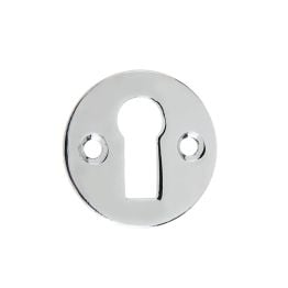 Jedo Round Open Escutcheon Standard Keyway 32mm Polished Chrome - By Frelan Hardware - JV41PC