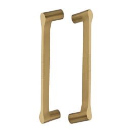 Heritage Brass Back to Back Door Pull Handle Gio Design 332mm Satin Brass Finish