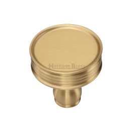 Heritage Brass Cabinet Knob Venetian Design 32mm Satin Brass finish