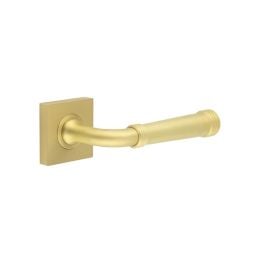Highgate Door Handles Square Plain Satin Brass - By Frelan Hardware - BUR35KIT240