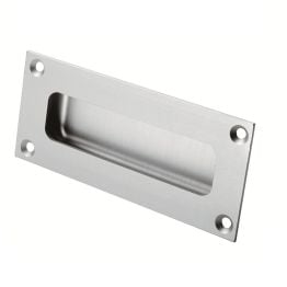 Aluminium Rectangular Flush Pull - Satin Anodised Aluminium