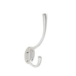 Jedo Solid Brass Hat & Coat Hook 142mm Satin Nickel - By Frelan Hardware - JV60SN