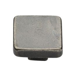 Rustic Pewter Cabinet Knob Square Design 38mm