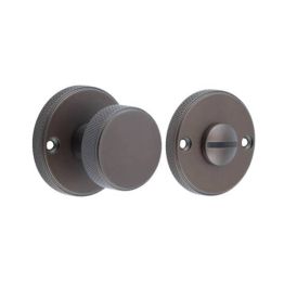 Burlington Westbourne Knurled Turn & Release Dark Bronze - By Frelan Hardware - BUR180DB