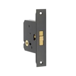 Jedo Sliding Door Bathroom Lock Dark Bronze - By Frelan Hardware - JL840DB