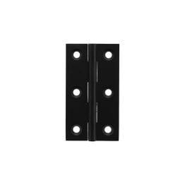 Millhouse Brass Cabinet Butt Hinges 64mm x 35mm x 2mm - Matt Black