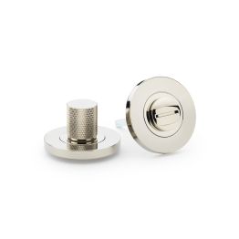 Alexander & Wilks - Knurled Thumbturn and Release - Stainless Polished Nickel