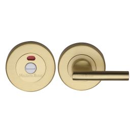 Heritage Brass Indicator Turn & Release for Bathroom Doors Satin Brass finish