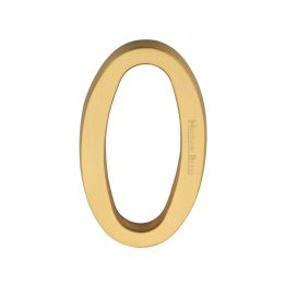 Heritage Brass Numeral 0 Concealed Fix 76mm (3") Satin Brass finish