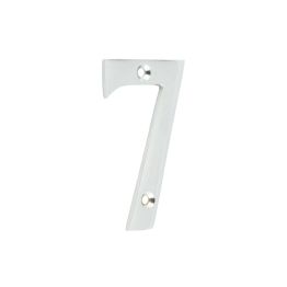 75mm Polished Chrome 7 Screw Fix Numeral - By Frelan Hardware - JNUM7PC