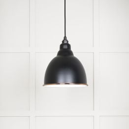 White Gloss Brindley Pendant in Elan Black