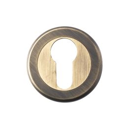 Serozzetta Euro Profile Escutcheon  - Antique Brass