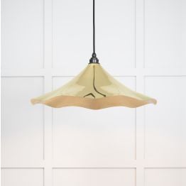 Smooth Brass Flora Pendant