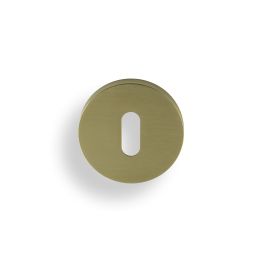 Valli Lock Profile Push-on Round Rosette Escutcheon - Satin Brass PVD