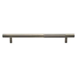 Heritage Brass Door Pull Handle Bar Knurled Design 457mm Antique Brass Finish