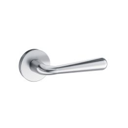 Tupai Rapido CurvaLine Adra Lever Door Handle on Round Rose - Satin Chrome