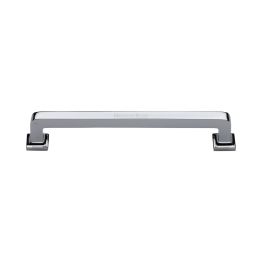 Heritage Brass Cabinet Pull Square Vintage Design 152mm CTC Polished Chrome Finish