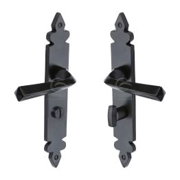 Black Iron Rustic Door Handle Bathroom Set Ironbridge Design