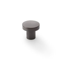 Alexander & Wilks - Hanover Plain Cupboard Knob - Dark Bronze - Knob 30mm