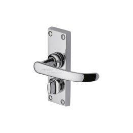 Project Hardware Door Handle for Privacy Set Avon Short Design Polished Chrome finish
