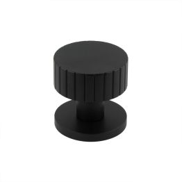 Cog Black Mortice Knob - By Frelan Hardware - JV803MB