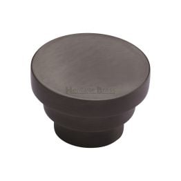 Heritage Brass Cabinet Knob Round Stepped Design 38mm Matt Bronze finish