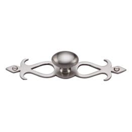 Heritage Brass Cabinet Knob Oval/Backplate Design 32mm Satin Nickel finish