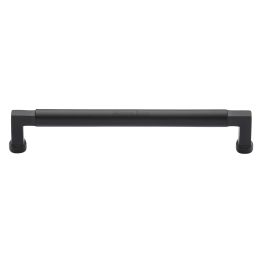 Heritage Brass Cabinet Pull Bauhaus Design 203mm CTC Matt Black Finish