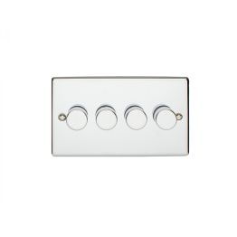 Eurolite Enhance Decorative 4 Gang Dimmer Polished Chrome