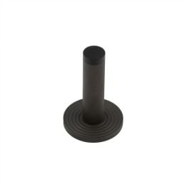Burlington Knurled Wall Mounted Doorstops Reeded Rose Dark Bronze - By Frelan Hardware - BUR-968DB-974DB