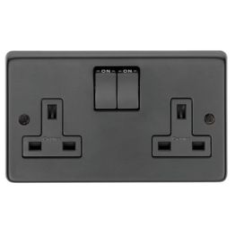MB Double 13 Amp Switched Socket
