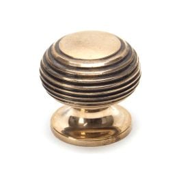 Polished Bronze Beehive Cabinet Knob 30mm